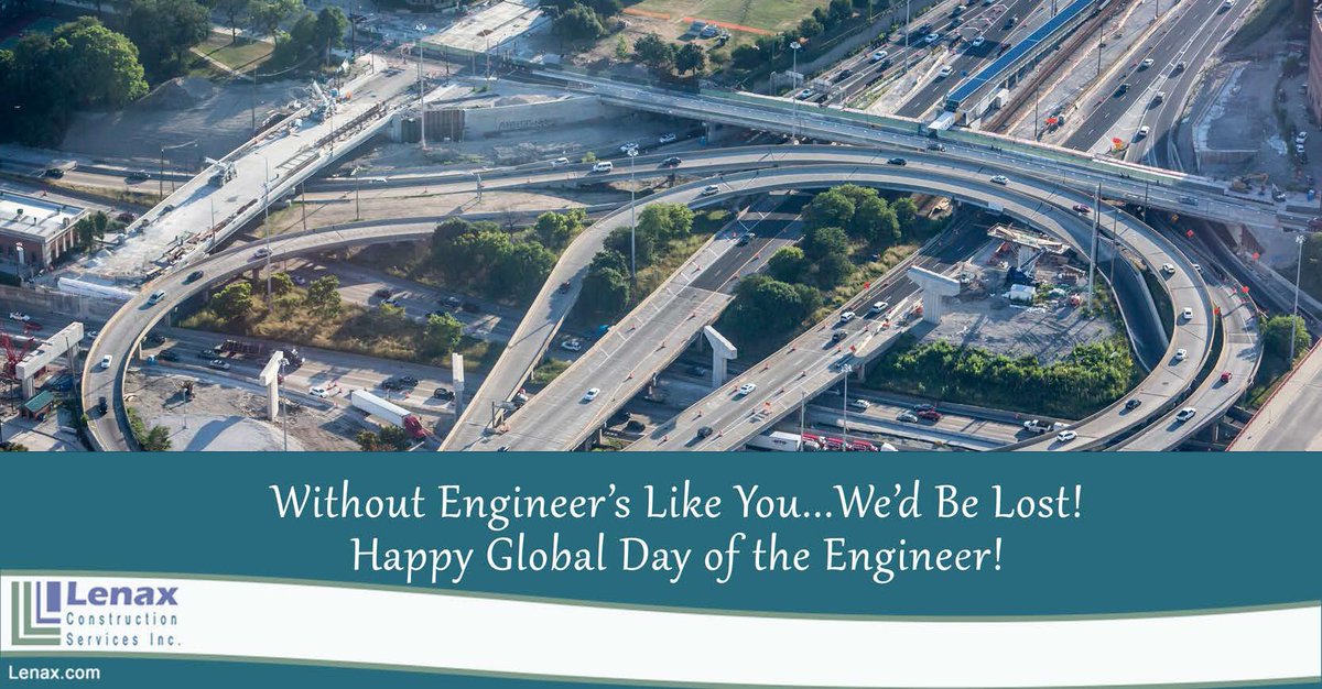 Happy Global Day of the Engineer! Your contributions to the world enrich our lives in so many ways! #aecindustry #wtsla #cmaasc #aec #engineers  #aecindustry #transportationindustry #infrastructure