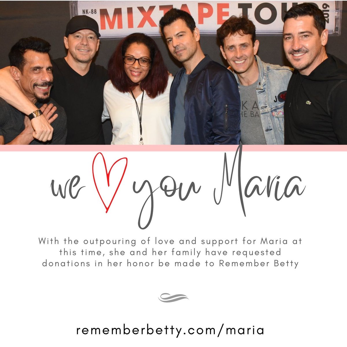lorifredericks's tweet photo. .@yikes77 is under the care and love of her family at home now
Many have asked how to show love and support.Her family has requested donations be made in her name to @RememberBetty or another cancer org

Donate
https://t.co/1XIeC9dkoN 
Send a private video
https://t.co/mCF518Zx1u https://t.co/HzrK2E7vt2