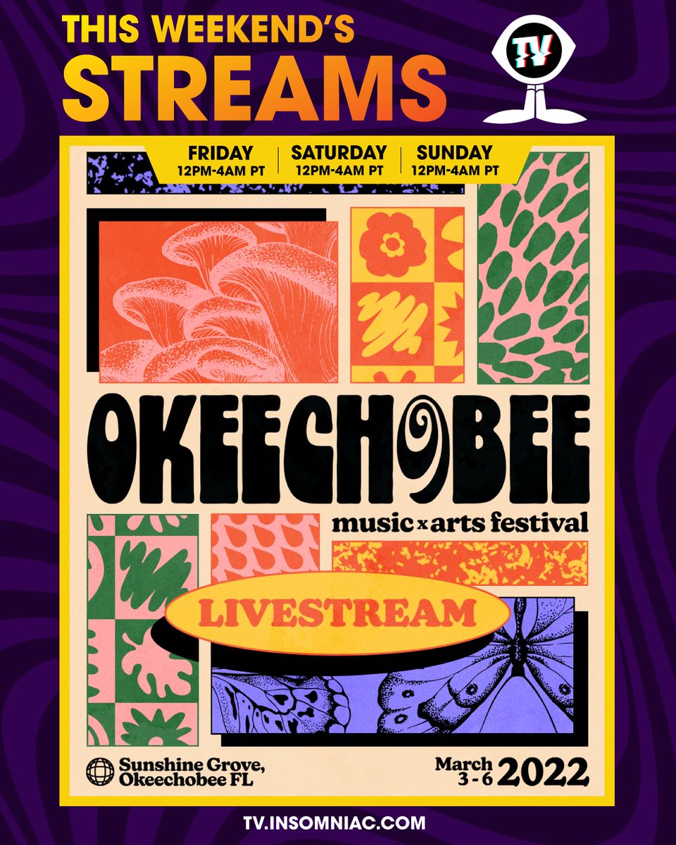 Get a taste of the Portal with the @okeechobeefest Livestream & experience the sounds of Sunshine Grove! 🌴🌀⚡ ️#OMF22 Dance along from home TODAY - Sunday between 12pm - 4am PT on tv.insomniac.com or @lomotif! 🔊🎶