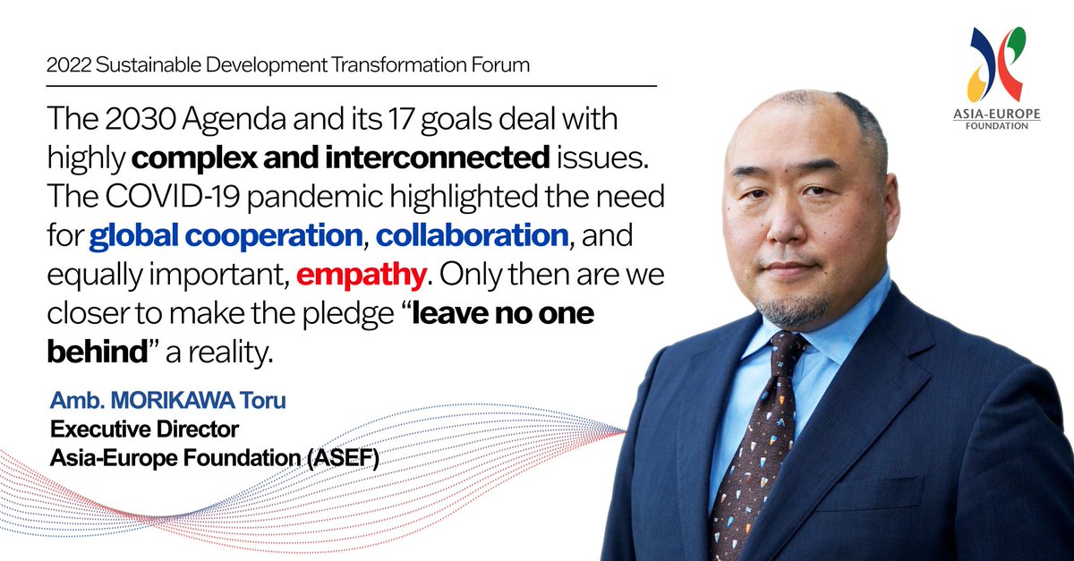 The #SDTF was opened by Amb. Toru MORIKAWA, speaking about #QualityEducation and building back together after the pandemic. He underlined the role of empathy in the process towards achieving the #SDGs. 
More info: https://t.co/LWokDLfKqx
@un_osd #UNDESA #2030Agenda https://t.co/idaKP4WnRd