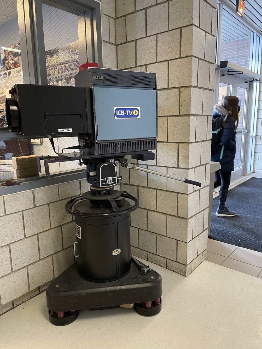 This camera and pedestal welcomes students to the Park School portable equipment rental desk. Reminding them that carrying gear across campus is nothing compared to trucking this early studio camera. #thegoodolddays #tvstudio <a href="/ICParkSchool/">Park School</a> <a href="/IthacaCollege/">Ithaca College</a>