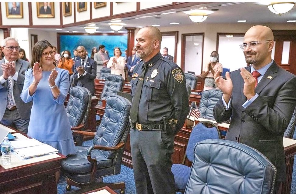 Happy to have been recognized on the Florida House of Representatives floor. Thank you <a href="/TPFabricio/">Tom Fabricio</a> and for supporting law enforcement and for all that you do for our district. 
#Tallahassee ##Florida <a href="/GovRonDeSantis/">Ron DeSantis</a> @RonDeSantisFL