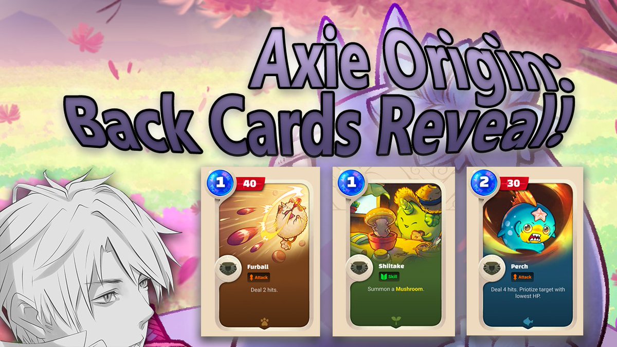 ro11ingboy's tweet photo. Just published a new @AxieInfinity video talking about the recent Back Cards reveal! #AxieOrigin #OriginV3
Few takeaways from the vid:
- 2 cost cards = "finishers"
- secrets = trap cards
- AoE attacks + power-ups = ???
- bidens could be a hit or miss
▶️https://t.co/gtO3w2tDE5 https://t.co/BmsBKsg231