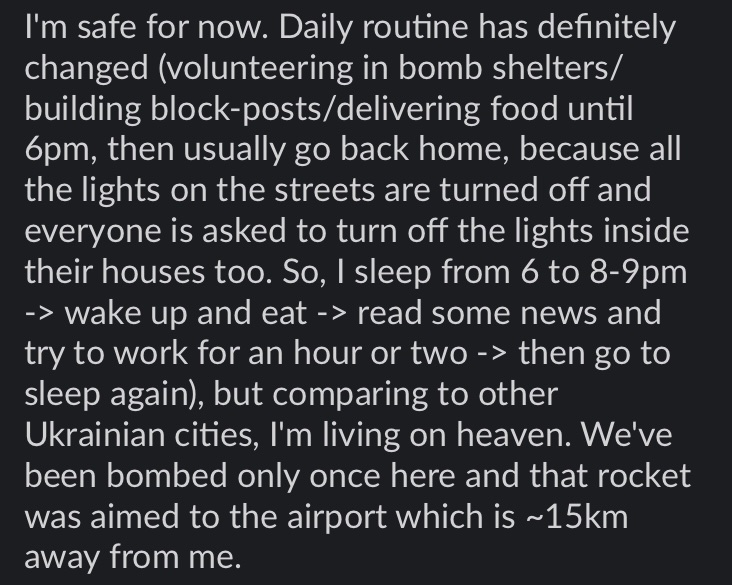 .<a href="/LindseyGrahamSC/">Lindsey Graham</a> <a href="/SenatorTimScott/">Senator Tim Scott</a> 
This is from a friend who lived in and loves SC, but moved back home to Ukraine and is now fighting for his life. We talk everyday. All they want is help to stop the bombs. Do your part to stop it now so we don’t have this happen here at home