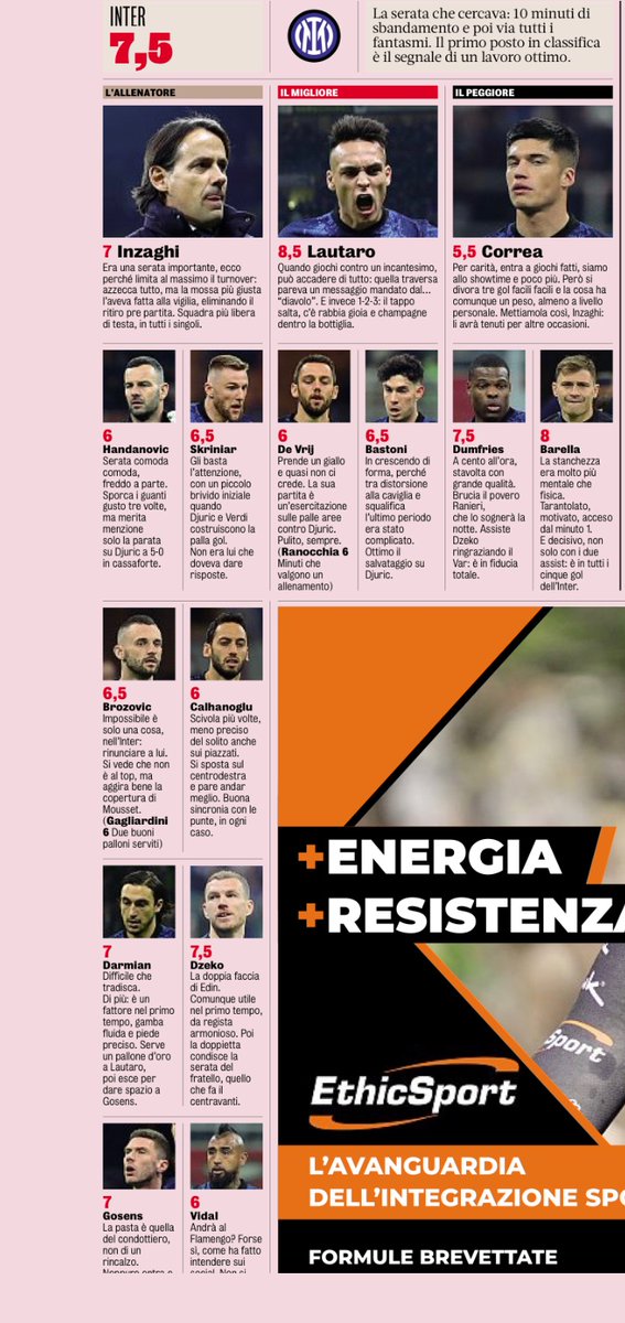 FCIM_M7md's tweet photo. لاوتارو حصل على تقييم 8.5 من اللاغازيتا، تقييم قلّما حصل عليه اللاعبين. https://t.co/FoBFARmLWk