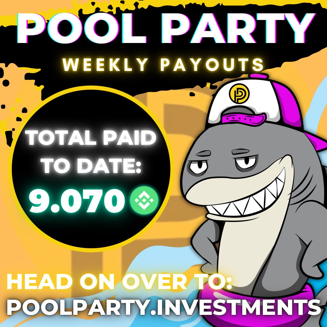 PoolPartyInvest's tweet photo. Remember to restake those weekly dividends pool partiers! #friday #partygirls #money https://t.co/EOaUQZNLJI