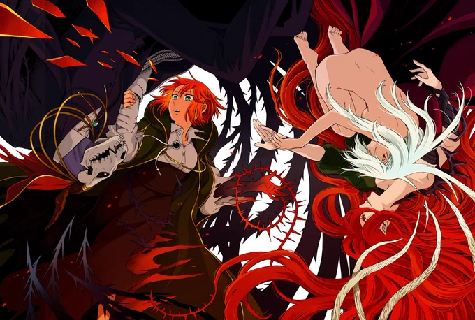 『魔法使いの嫁』17巻3/10発売まで、後5日。
新3部作の中篇アニメ同梱特装版と『魔術師の青』6巻も同日発売。

--誰を救けたくば己が何者かを、識れ。-- 