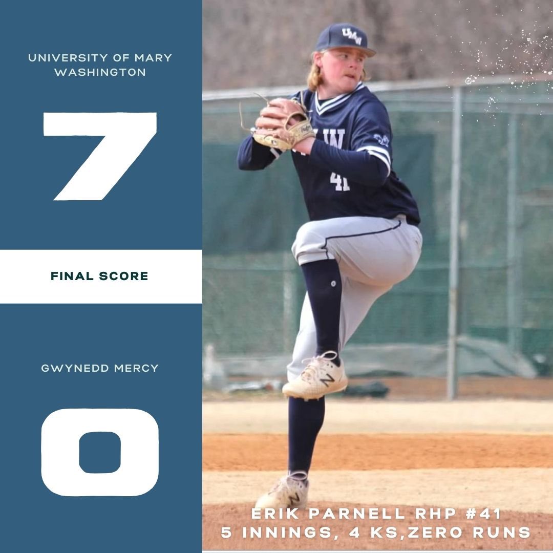 umw_baseball's tweet photo. Congratulations to @erik_parnell014 on earning his first collegiate win! @GriffinGraham1 earns his first career save for the Eagles 🦅 https://t.co/BUFSLC4EKz