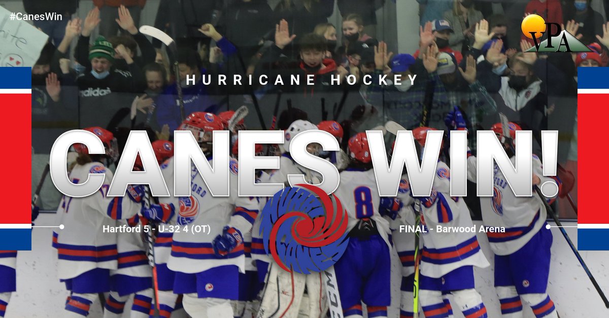 hcaneswirl's tweet photo. #CanesWin!!!!!!!!!!!!!  Sophie Trombley tipped in a Grace Bazin shot from the blue line with 11.8 seconds left in OT to send the HARTFORD HURRICANES TO THE D-II STATE CHAMPIONSHIP GAME!!!!  Sydney Stillman got it done in the 3rd period and OT! https://t.co/ftevzYKYpj