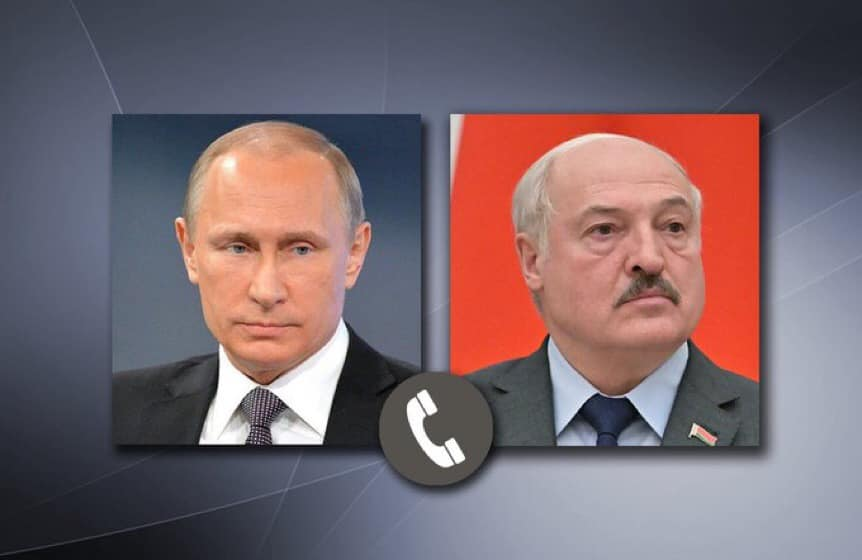 RusEmbassyJ's tweet photo. 🇷🇺🇧🇾📞#プーチン大統領 #ルカシェンコ大統領 

ドンバス一般市民保護のための特別軍事作戦の進捗について、協議が行われました。プーチン大統領は、作戦任務は予定通り実行され決着に向かっており、完遂される予定である、と強調しました。ベラルーシ大統領は、ロシア側の行動への支援を表明しました。 https://t.co/5j3HDYEdjp