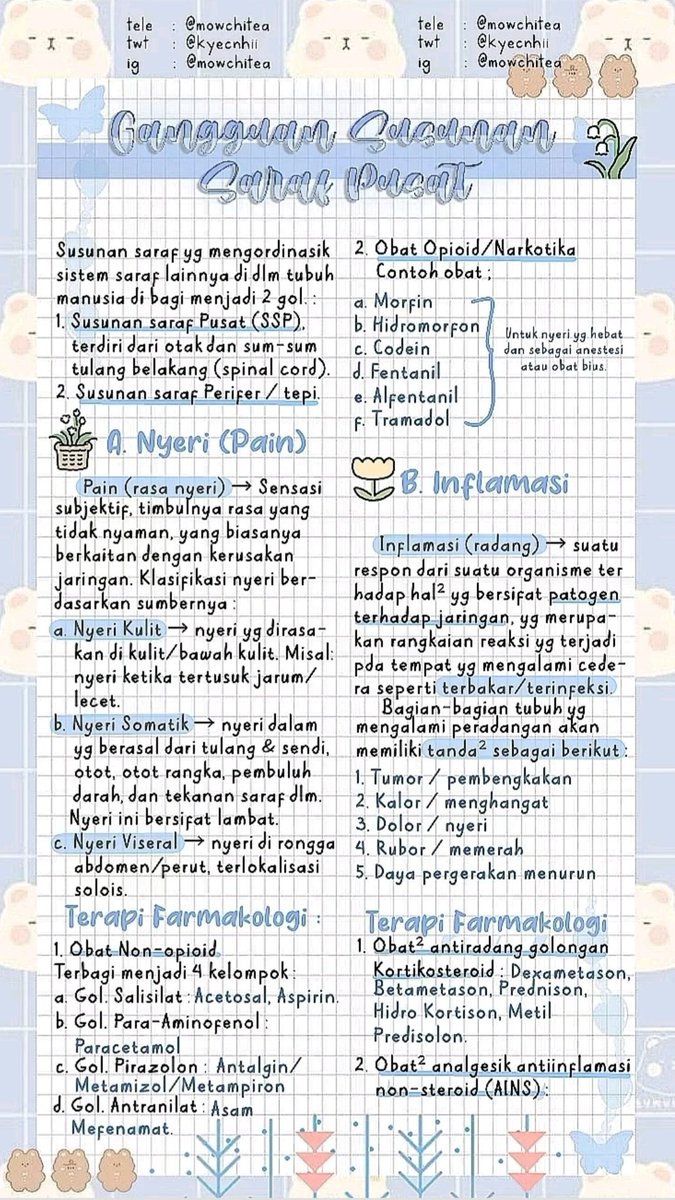 clearnote_id's tweet photo. [Catatan Farmakologi Kelas 11 🔬]

Halo! Kali ini ada catatan untuk SMK Farmasi yaaa! Materinya tentang Gangguan Susunan Saraf Pusat nih. Cek selengkapnya di Clearnote sekarang yuk!😉👇
https://t.co/rLwxS6Ltr4

#studytwt #AMBISVERSE #ambistwt #catatansmk #smkfarmasi #kelas11 https://t.co/Vpg2LMGprs