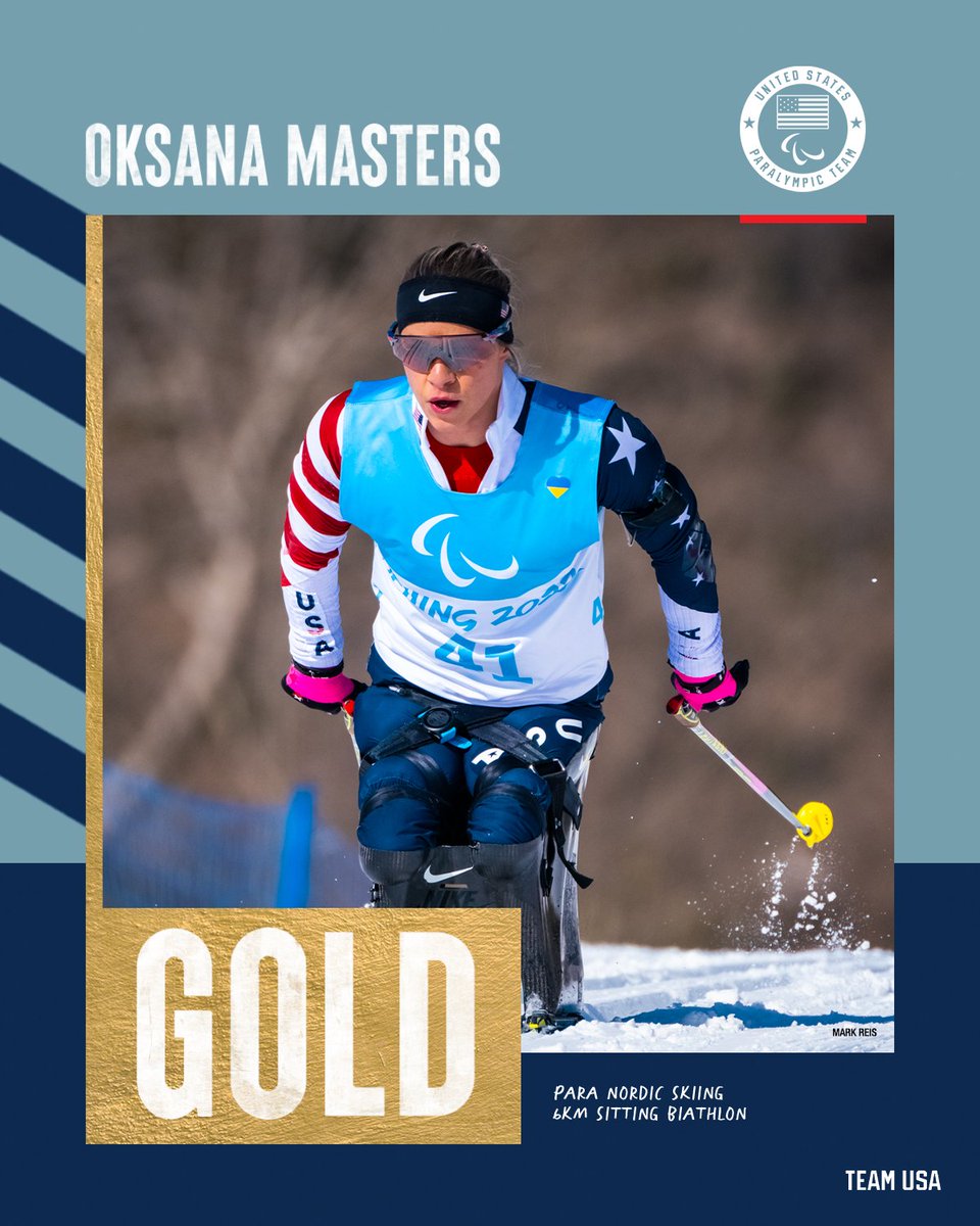 Team USA (@teamusa) on Twitter photo ON THE BOARD‼️
<a href="/OksanaMasters/">Oksana Masters</a> charges home to gold in the biathlon sprint.
#ShowTheWorld x #WinterParalympics ON THE BOARD‼️
<a href="/OksanaMasters/">Oksana Masters</a> charges home to gold in the biathlon sprint.
#ShowTheWorld x #WinterParalympics