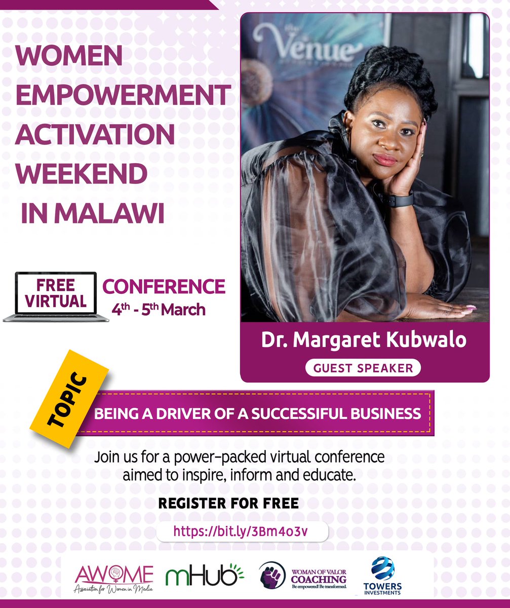 claraccm416's tweet photo. Final day for Women Activation Weekend-Malawi

Checkout the programme,we have hot amaizing speakers.Register for free and be part of the event.

 https://t.co/pgSoSsPhLJ https://t.co/n1rocbwS9S