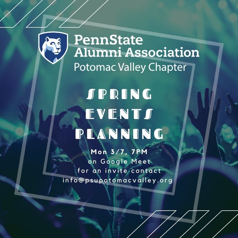 PotomacValleyCh's tweet photo. Local Penn State event planning happening virtually Monday the 7th.  Contact us for log-in information.  Some of the events to discuss: Orioles game, Whisky Tour, Topgolf, Fordham Lee Distillery, Keys Game... https://t.co/cUFbqod8c8