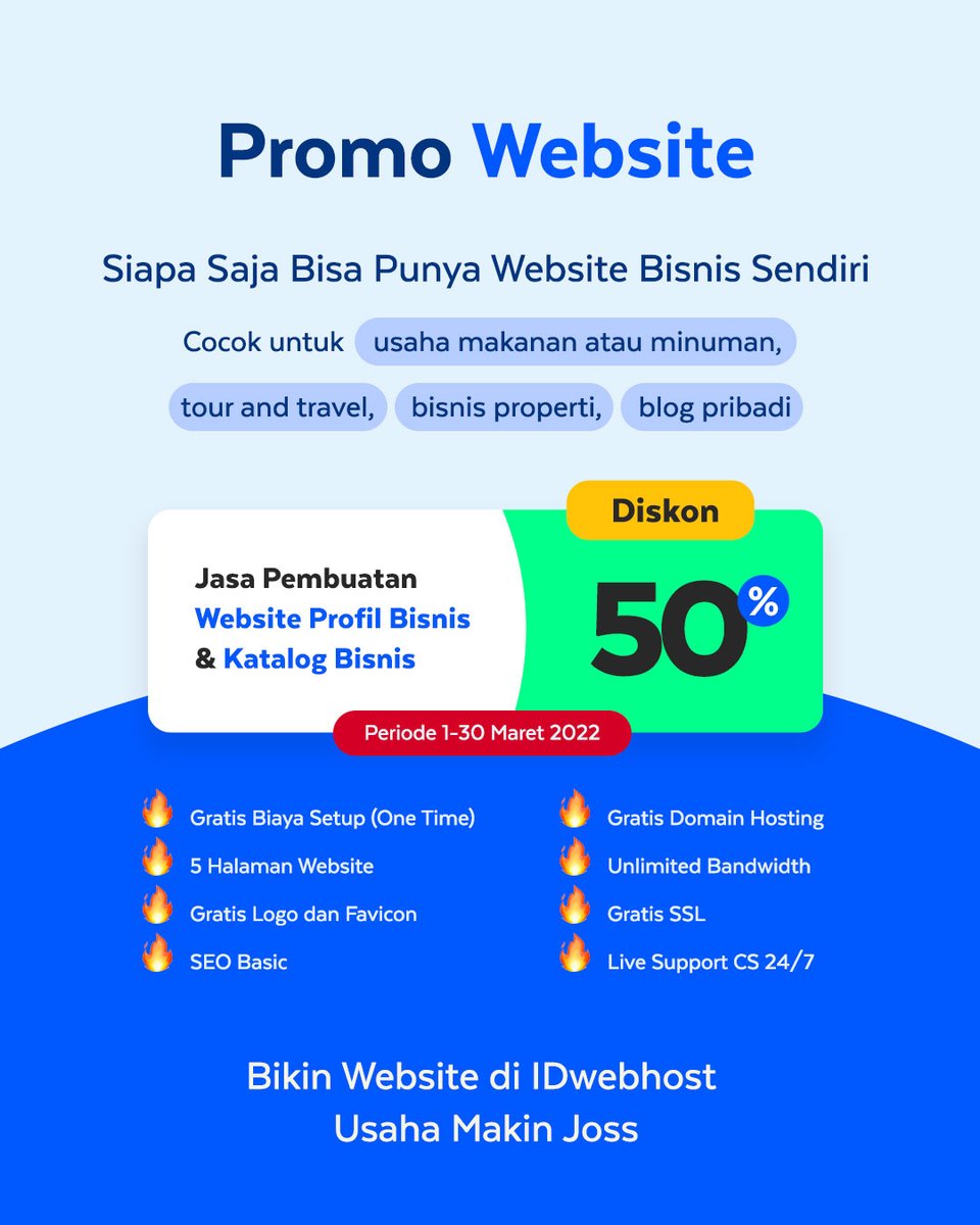 idwebhost's tweet image. Kalau ketemu sama pembuatan website yang mahal rasanya jiwa ini langsung memberontak pusink 😑

Tapi sekalinya tahu kalau lagi ada promo diskon 50% pembuatan website, sekaligus free domain hosting dan dapat SEO basic, dijamin langsung kepincut

#IDwebhost #WebHostingYaIDwebhost