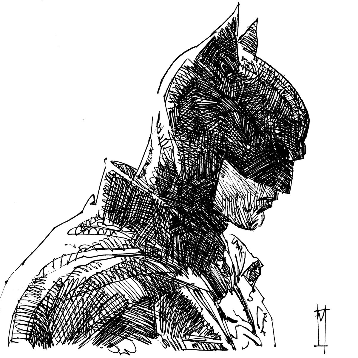 A brief detour, from the unbelievable realities of the real world, into entertainment. 

#TheBatman arrived :) Excited to see this Noir Bat-take…the way I'd want to go. Love to hear reactions?... no spoilers please. 

Ballpoint Bat-sketch #batman #darkknight #dccomics