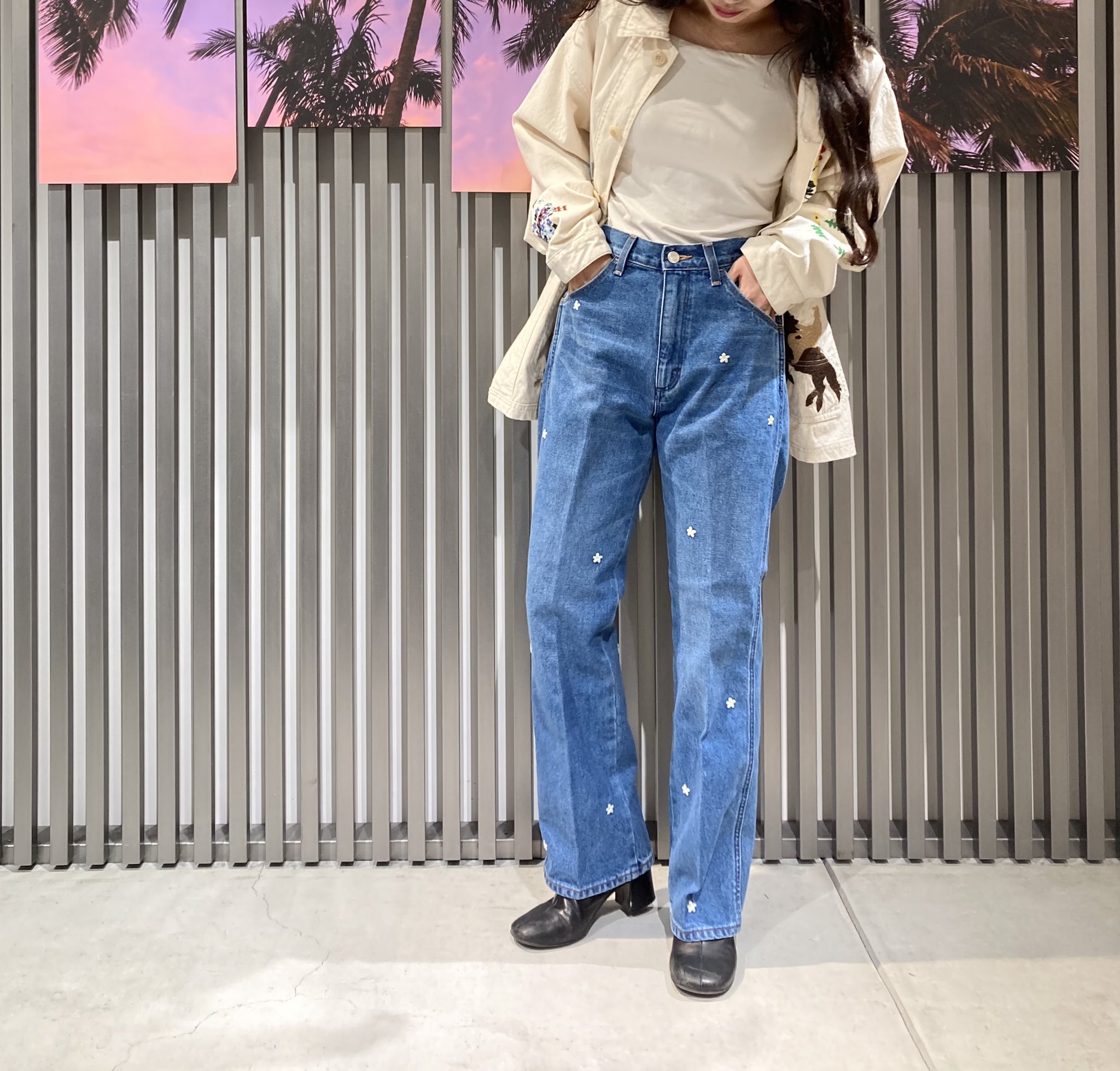 緑林シリーズ MONKEY TIME DNM 1P WD PT デニムパンツ 美品 ブルー