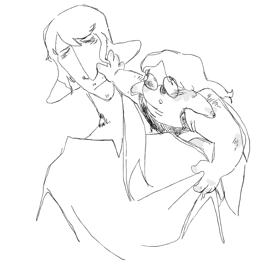 you notice how often i just have her clammering on characters or held because i cannot think of a way to make a generic fullbody shot interesting