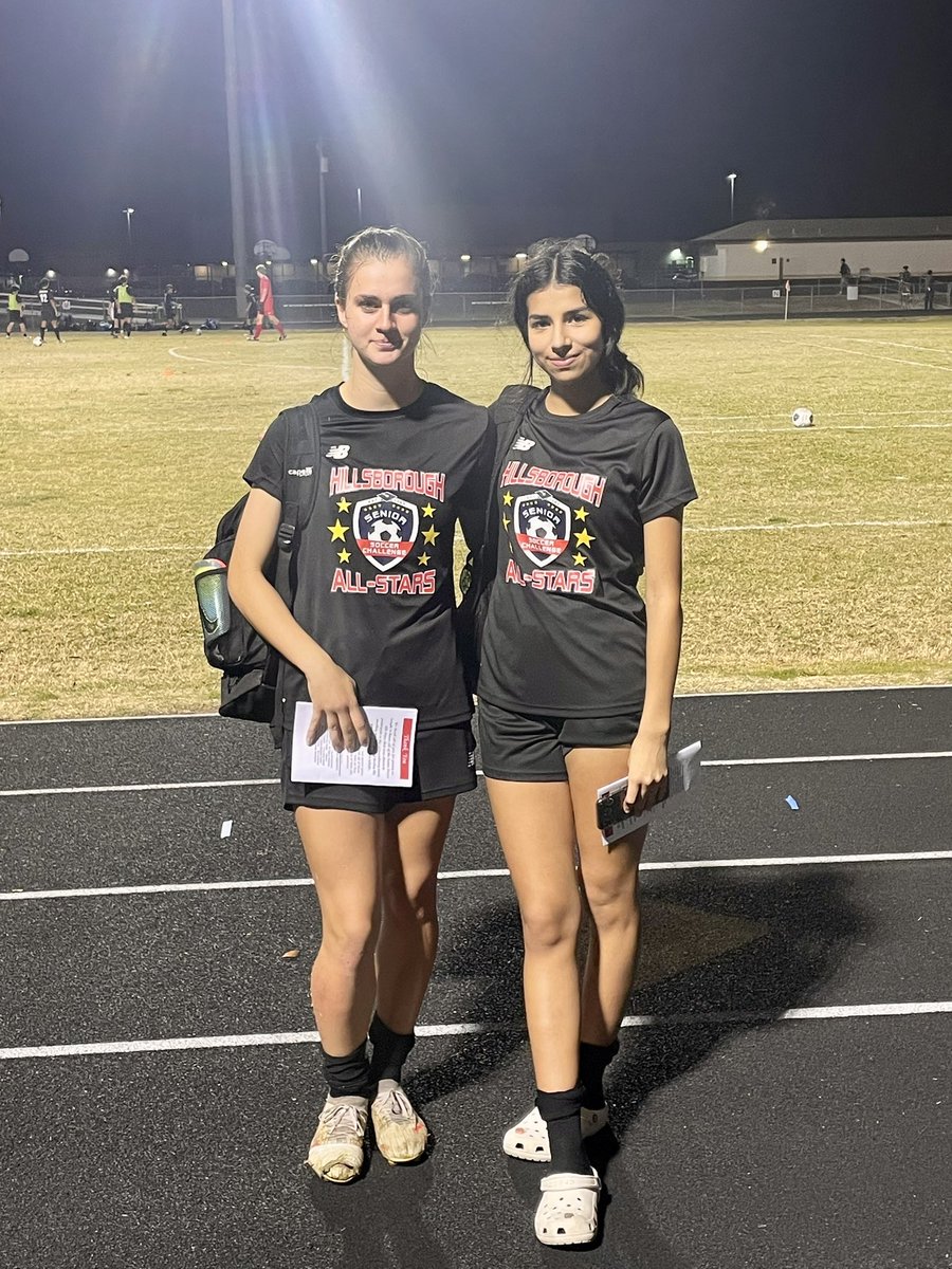 PCHSLadySoc's tweet photo. Our very own All-Stars! Arisbeth and Kiana representing in the Hillsborough Vs Pinellas Senior Soccer Challenge. Way to go girls, keep making us proud @athletics_pchs @pchssportsmed https://t.co/cxUZmyZVlM