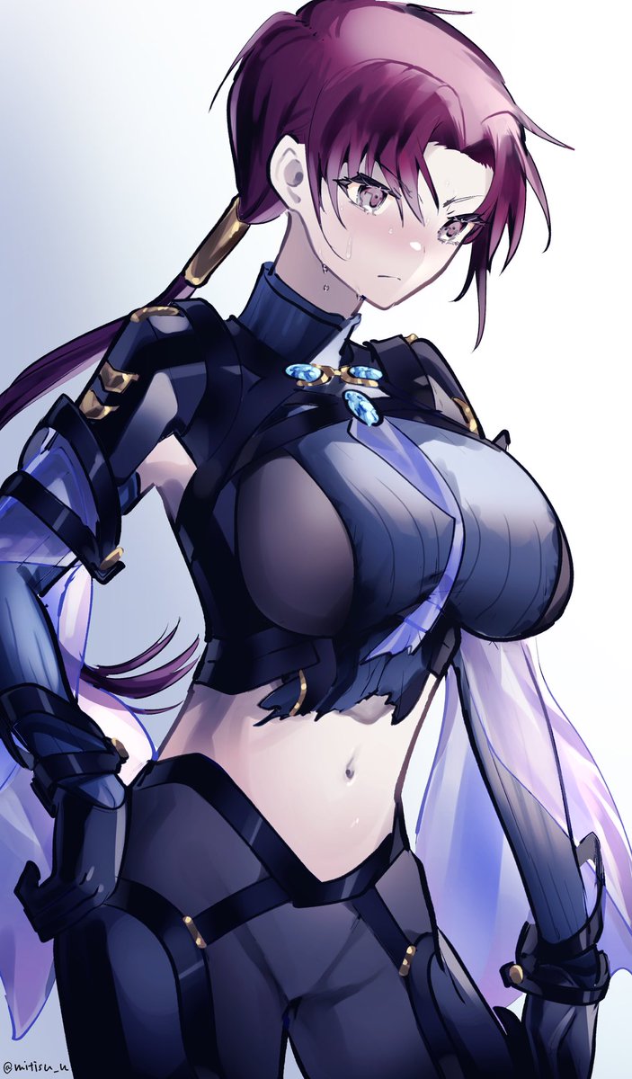 mitisu_u's tweet image. 戦闘で前掛け切られてしまったバゼットさん #FGO  

 加筆修正バージョン