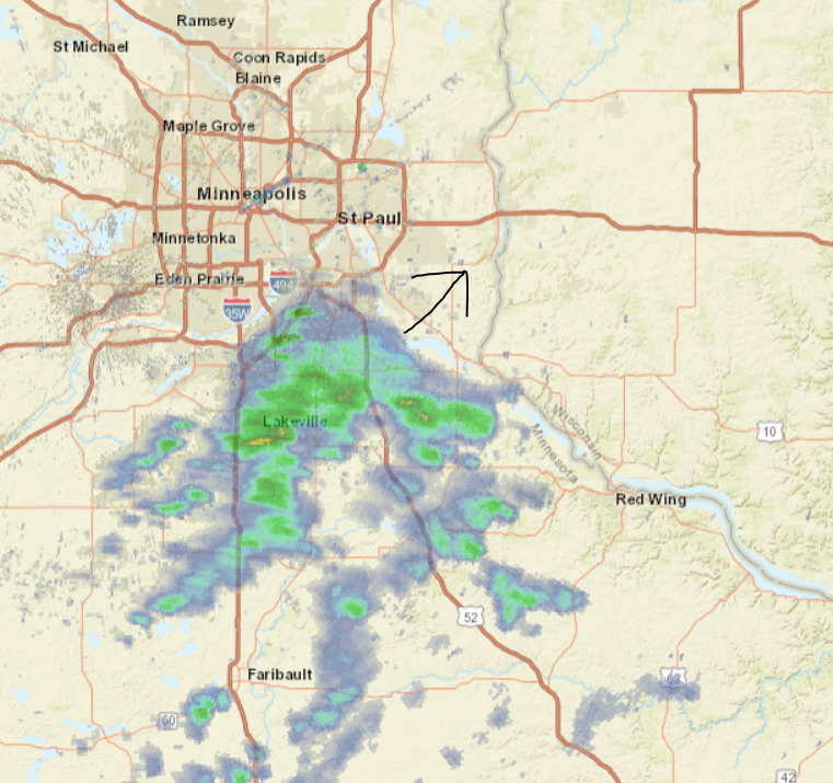 NWSTwinCities's tweet photo. There have been reports of thunder in Lakeville and thunderstorms will move to the northeast impacting the SE Twin Cities Metro

With temperatures right around 32 "unknown precip" has been reported at Lakeville. Automated stations sometimes report this when freezing rain occurs. https://t.co/wNjZjVRgux