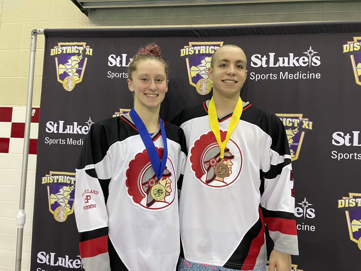 Congratulations to two of the Parkland seniors who both broke records tonight. Kayla Johnson went a 22.95 to break the pool and the district record. Nick Zaffiro went a 1:54.14 to break the school record. Great job! @D11Sports @ParklandAthlet1 @phspoolpak @parklandtrojans