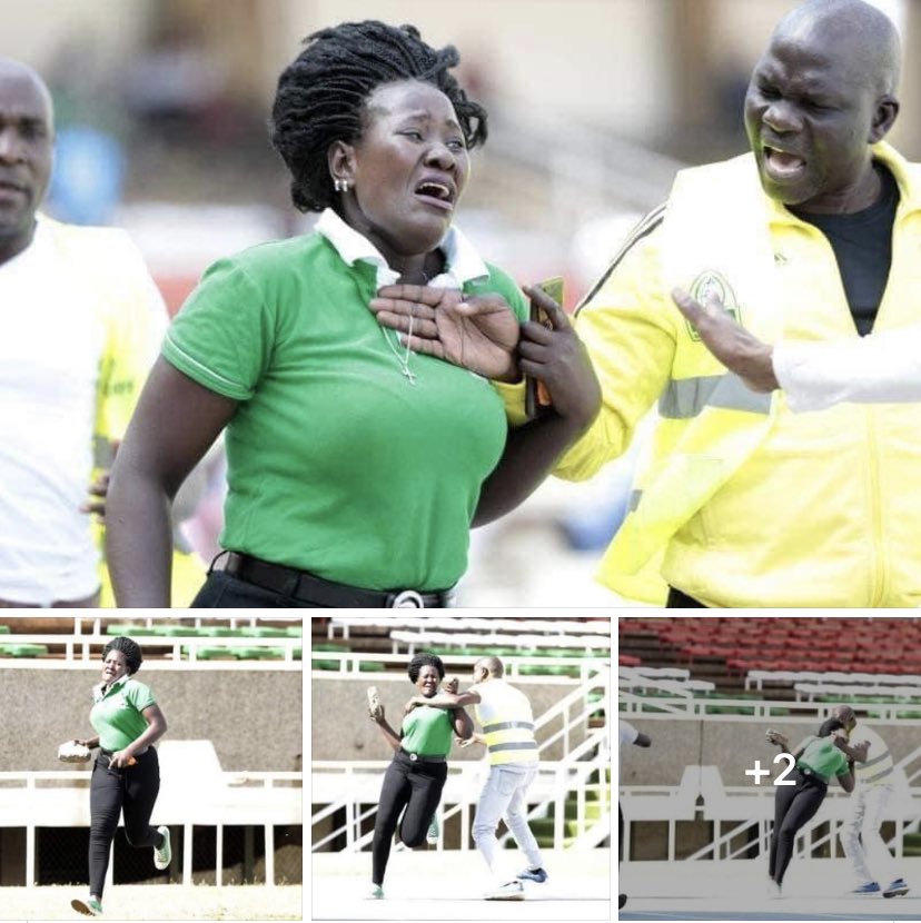soccerpaedia's tweet photo. Girlfriend of an injured player restrained from attacking the player who injured him with a rock in the Kenyan Premier League https://t.co/8QRZtXUsT8