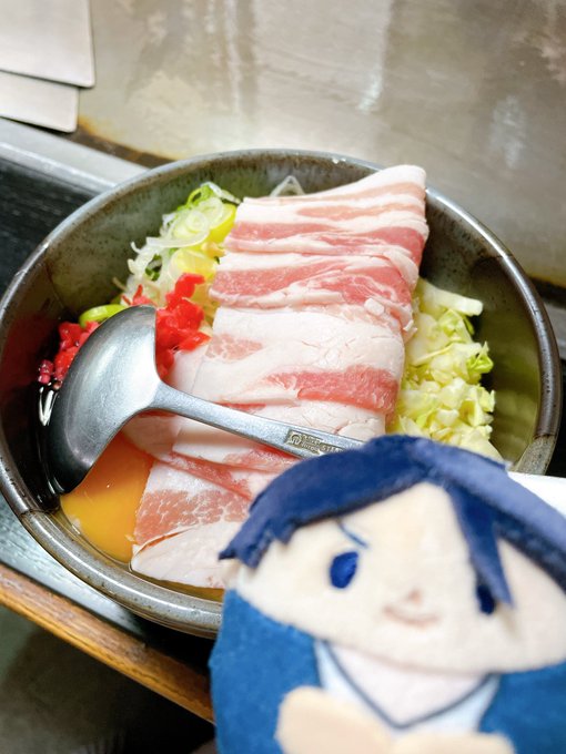 お好み焼き食べにきたよ(亜貴ちゃんぬいと一緒に) 