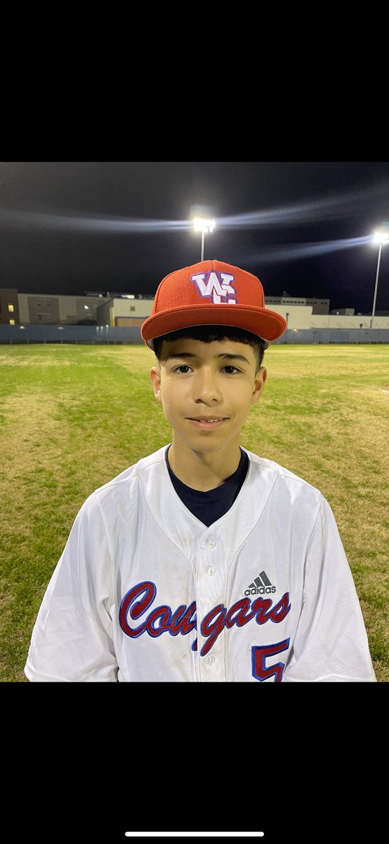 WestCampusBase's tweet photo. 🚨PLAYER OF THE GAME🚨

West Campus v Brooks Academy Bears

Jeremiah Hernandez 
4/5
3 singles, 1 double 
4 RBIs

#EnergyEffortEveryone https://t.co/JqG8QyEsC6
