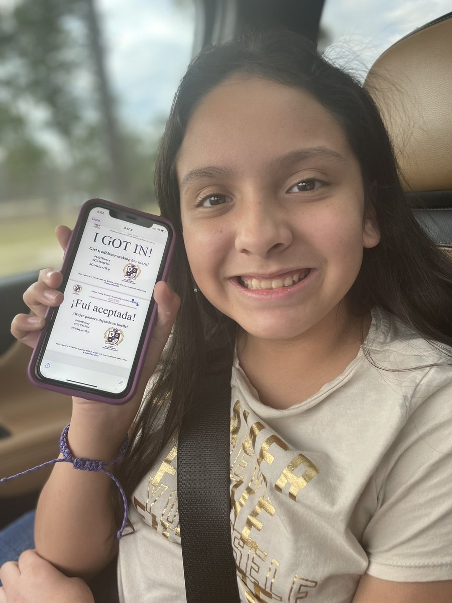 Our baby is on her way!!! She’s been accepted to the Young Women’s Leadership Academy in #aldineisd. Super proud of her! #AldineYWLA2022