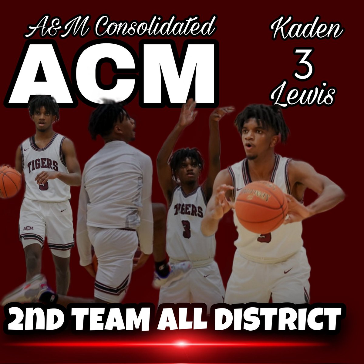 Consolboyshoops's tweet photo. Congratulations to Kaden Lewis @kadenlewis2023 for being recognized as 2nd Team All District 19-5A!!
#Ten2One #TigerFamily https://t.co/DuFChpcZmy