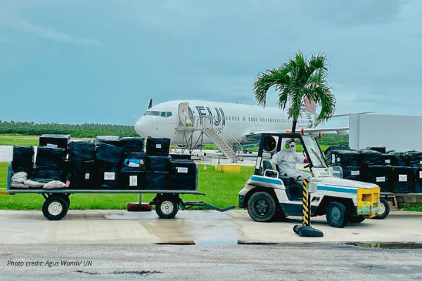 WFPAsiaPacific's tweet photo. βοΈWFP's Pacific Humanitarian Air Service takes to the skies again βοΈ
A flight carrying approx 3MT of critical relief items for πΉπ΄ on behalf of @UN_Pasifika & other partners left from Nadi, Fiji this morning.
π @USAIDSavesLives @dfat @ECHO_Asia for your support. https://t.co/rkbPE313Im