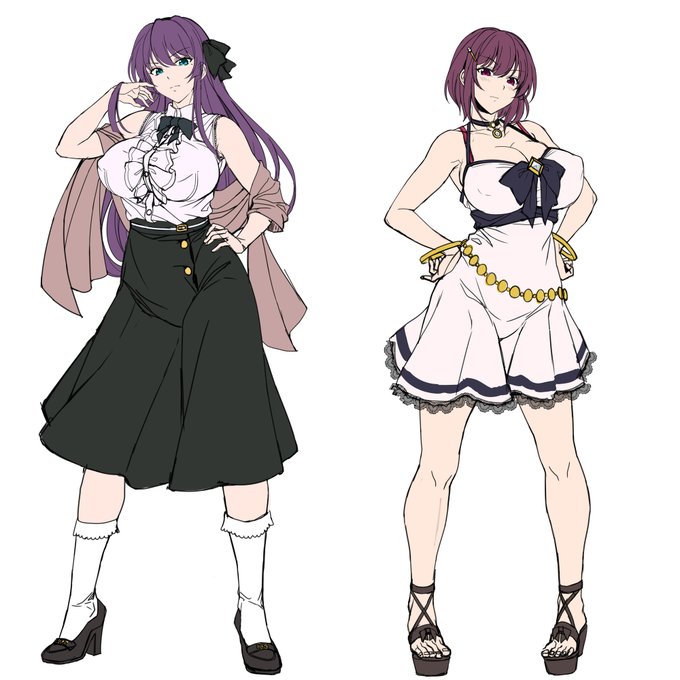 『濡れる孤島』立ち絵ラフ 