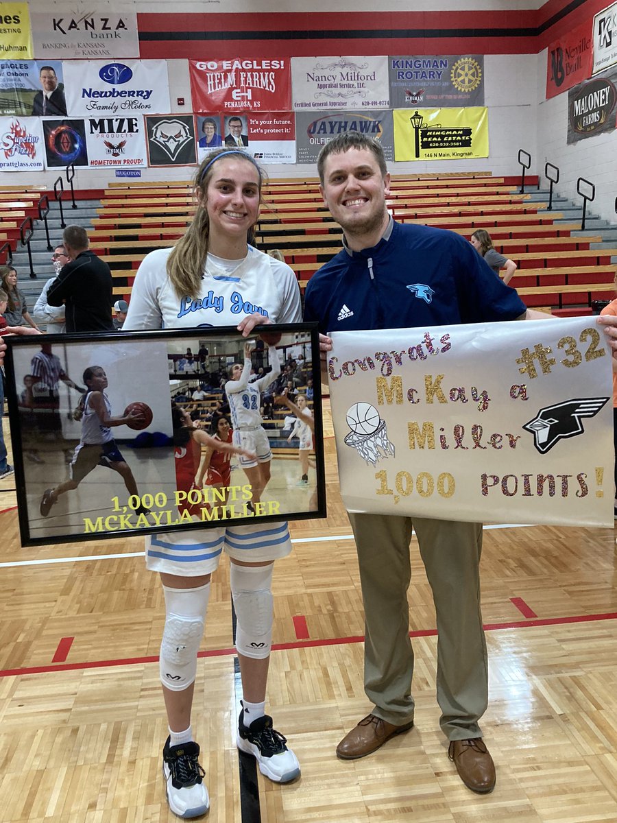 Mckayla Miller goes over 1000 points in her career as a Cimarron LadyJay tonight! We are super proud of you and the sky is the limit! <a href="/McKaylaMiller32/">McKayla Miller</a> <a href="/sportsinkansas/">Sports in Kansas</a>