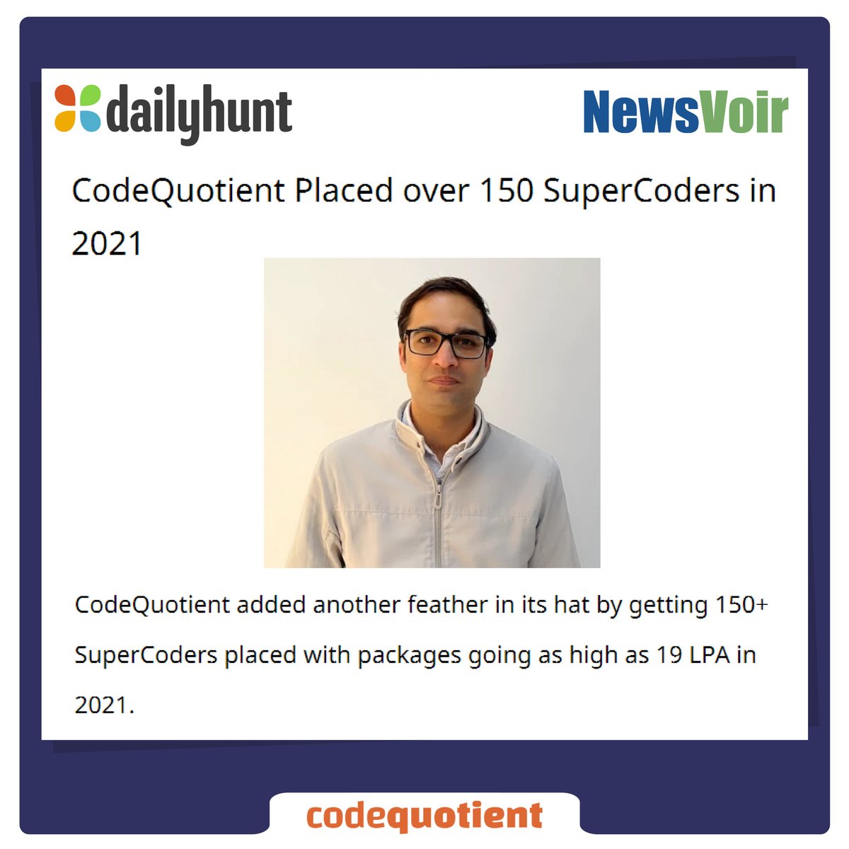 CodeQuotient's tweet image. Find out how our SuperCoders program helped students get dream placements in 2021…
m.dailyhunt.in/news/india/eng…
#CodeQuotient #SuperCoderProgram #tech #placements #techplacements #job
