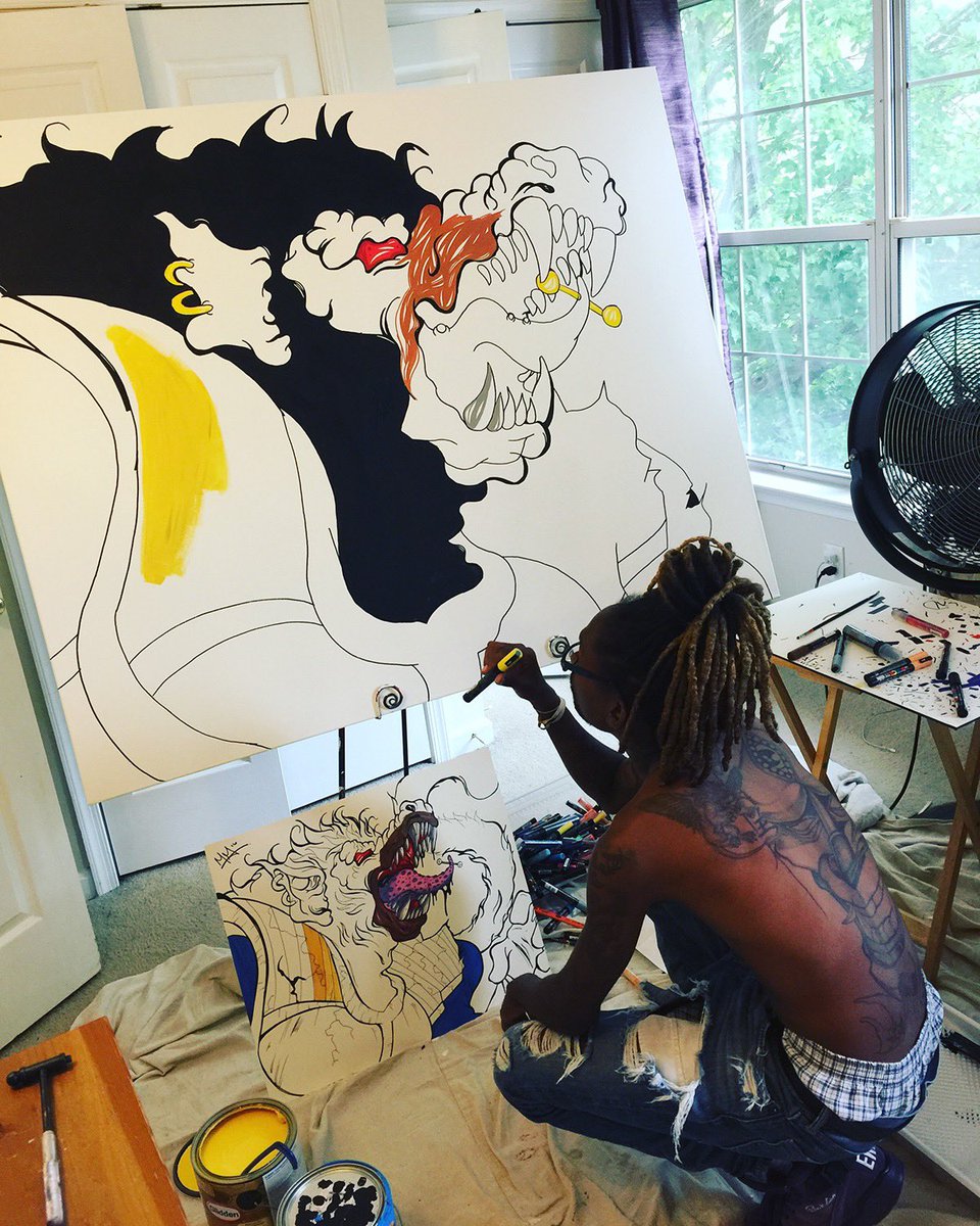 Nightmare_Mikey's tweet photo. “Oozaru”
48x60” Canvas
Acrylic Markers x Acrylic paint 
__________________________

#dragonballz #dragonball  #acrylic #paint #posca #poscamarkers #illustration #design #mixedmedia https://t.co/HPFSVMYTVX