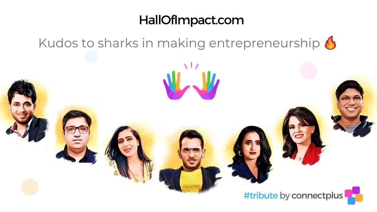 ConnectPlusHQ's tweet photo. Kudos to sharks for making startups and fundraising a household discussion 🙌

Kudos to sharks for making entrepreneurship 🔥

Kudos to sharks for celebrating entrepreneurs 🙌

via @hallofimpact 

#HallOfImpact #SharkTank #SharkTankIndia #startup #startupindia #Entrepreneurs https://t.co/gTCx5WtBlm