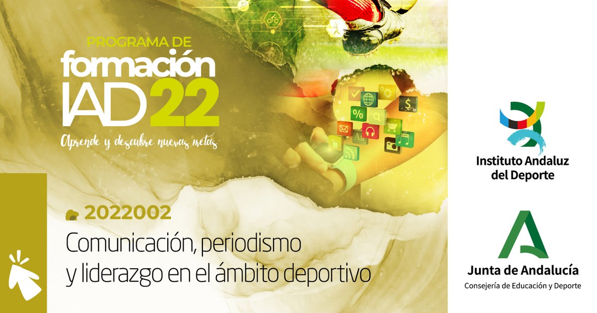 IAJuventud's tweet photo. 🧐⚠️Plazo de inscripción abierto para el curso online "Comunicación, periodismo y liderazgo en el ámbito deportivo" 🏃🏽‍♀️🏃🏽‍♂️

📆 Inscripciones hasta el 4 de abril
✅ Online y gratuito
🔎Curso: 18 y 19 de abril

👀Para más información👉🏾https://t.co/QM1TBra9GO

@EducaAnd https://t.co/cmWsrBjhFC