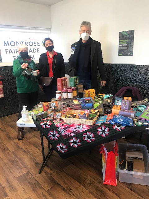 MontroseFTF's tweet photo. @Fairtrade Fortnight has been busy for Montrose Fairtrade Forum  - starting with a stall at the Poppy Scotland coffee morning.  Supporting shops schools cafes and churches have been given posters to display and today we finish with a stall at the Farmers  market.  Come &amp; buy! https://t.co/C5nY6OU5Ra