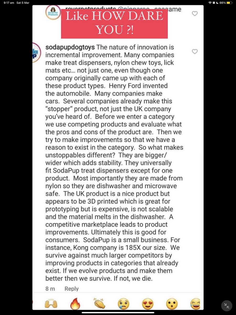 The original is even called a ‘stoppl’ and they named there stolen design, ‘un-stoppable’ honestly boycott <a href="/TrueDogsLLC/">SodaPup</a>  at this point what disgusting business ethics , #twitterdogcommunity #twitterdogs #theft #badbuisness #sodapup