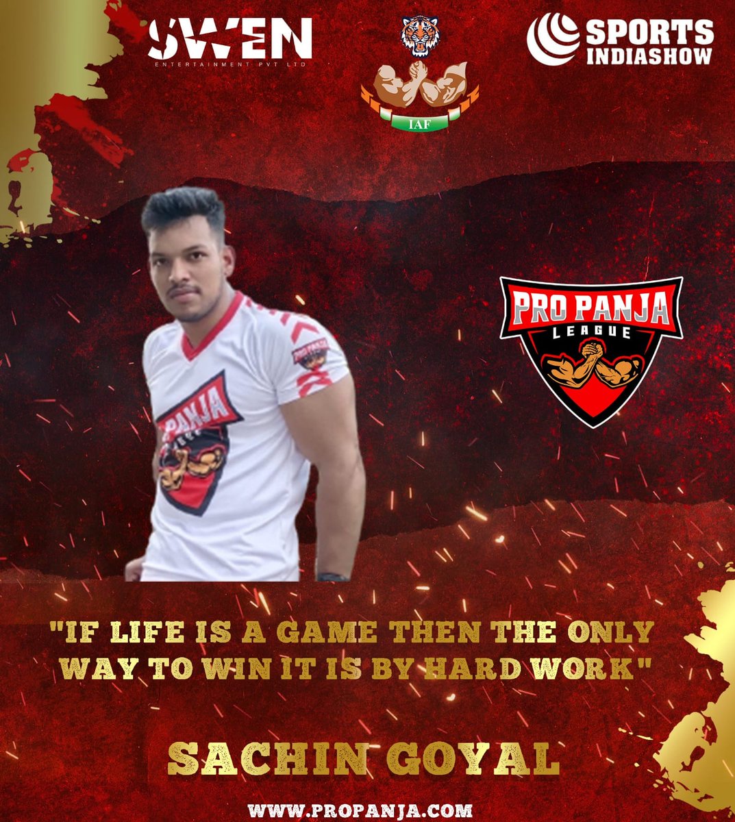 ProPanjaLeague's tweet photo. Self-Belief and hard work will always earn you success 💪🏼
Bicep King #SachinGoyal is a great example 👏
Register soon link ➡ https://t.co/hKrsLJIV06
#PPL #ProPanjaLeague #Armwrestling #Gwalior #MadhyaPradesh https://t.co/P4N5RnmvCz