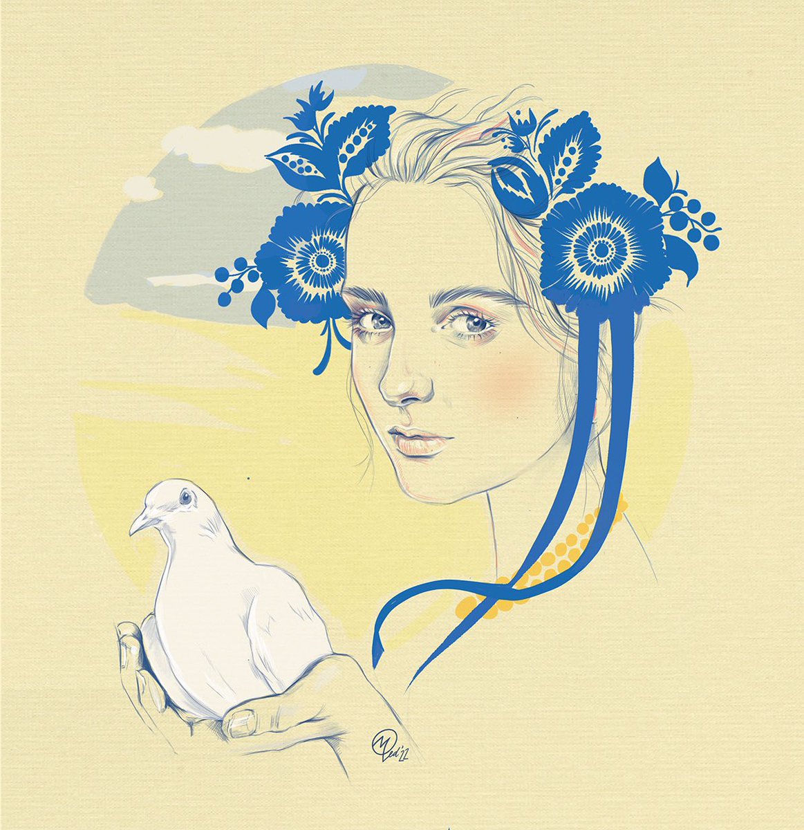 missledstudio's tweet photo. Now available at $ 0.06 ETH ‘Bring Peace, (muted)’ 
40 editions for collectors made with 💛 All profits go to @UNICEF 🇺🇦 for families &amp; children affected in Ukraine https://t.co/pnCMijuYDk 
Please help &amp; share sweet frens 💙 https://t.co/zUQVC8un8t