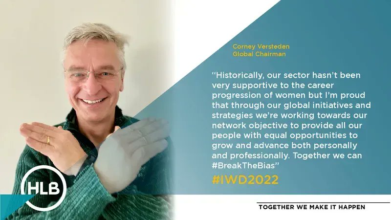 In light of #IWD2022, HLB's Chairman Corney Versteden <a href="/CorneyV/">Corney Versteden</a> shares his thoughts on why we must all #BreaktTheBias in order to forge a gender equal society.

#IWD2022 #IWD #togetherwemakeithappen #iwd #teamhlb  #genderequalityforall #internationalwomensday