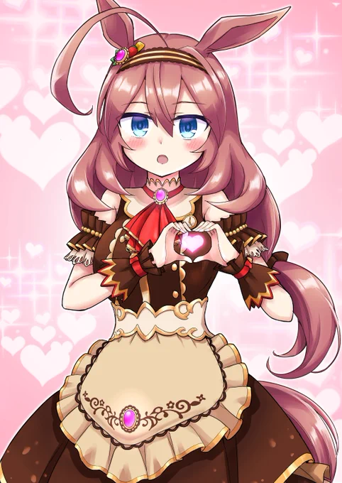 萌え萌えきゅんを実行するミホノブルボン
#ウマ娘プリティーダービー 