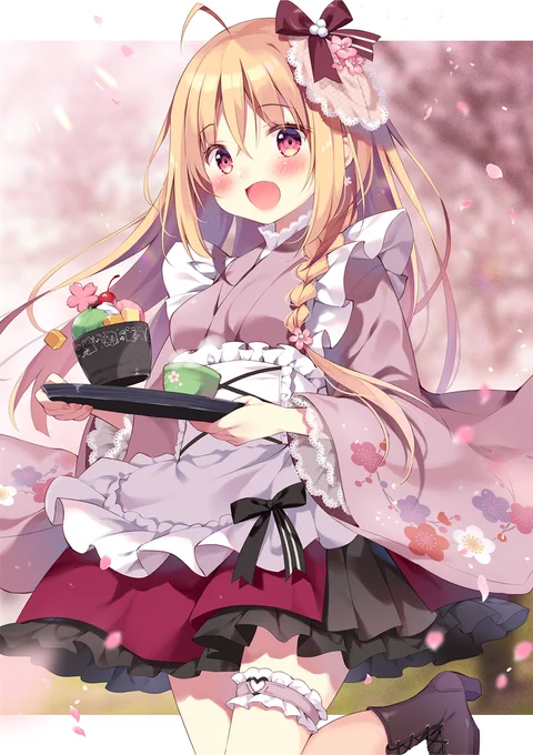 和風パフェお待たせしました🌸🍵💕 