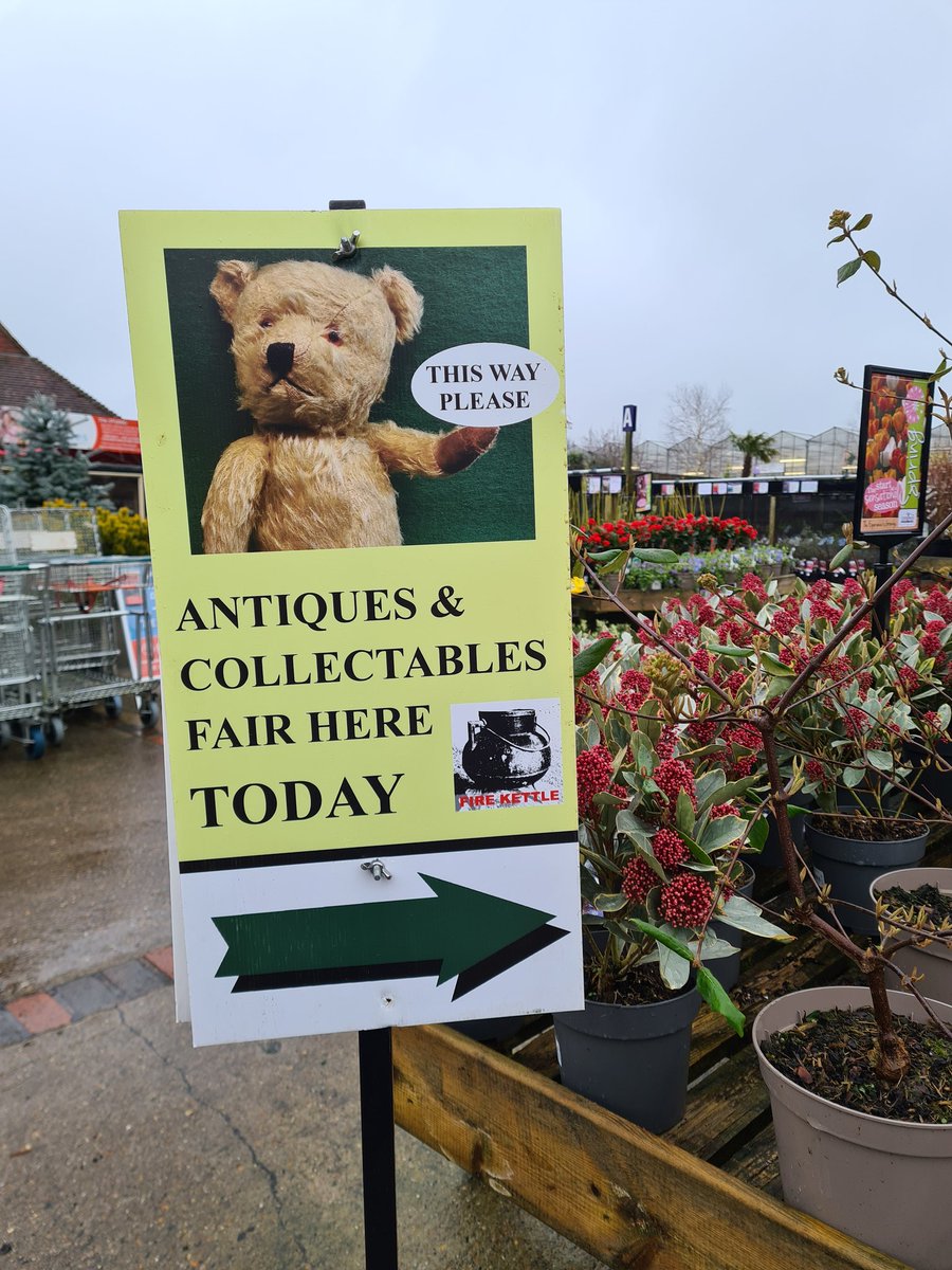 FireKettle's tweet photo. The Antiques and Collectables Fair is open 10am till 4pm at @CoolingsGC, Rushmore Hill, TN14 7NN today and tomorrow, Saturday 5th and Sunday 6th March. We look forward to seeing you! #antiques #collectables #fair #gardencentre #dealers #vintage #memorabilia #stamps #postcards https://t.co/1GRwIXyUXy