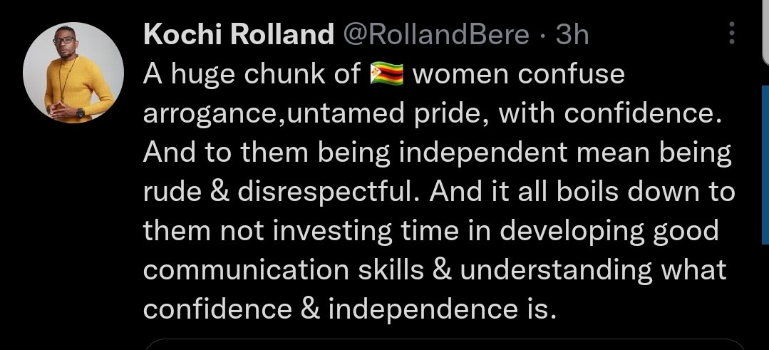 ElPatron350's tweet photo. @GoremusanduTend This here is the truth about men and independent women. That men don't want to marry independent women is a myth. Who wouldn't want someone they don't have to do everything for. It's about personality not financial independence. https://t.co/jr8kLJKKHF