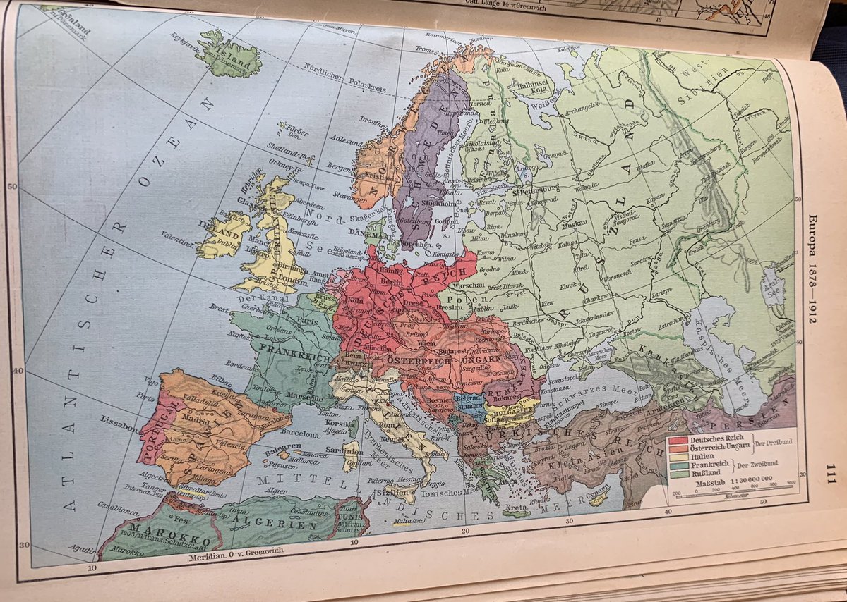 Als Putin de klok terug kon draaien… Deze kaart uit de Historischer Schul-Atlas van 1931 geeft de situatie van 1912 in Europa weer.
