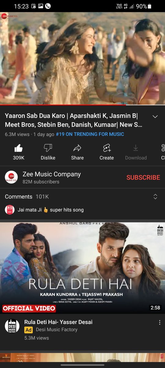 6.3M done  

#JasminBhasin #YaaronSabDuaKaro