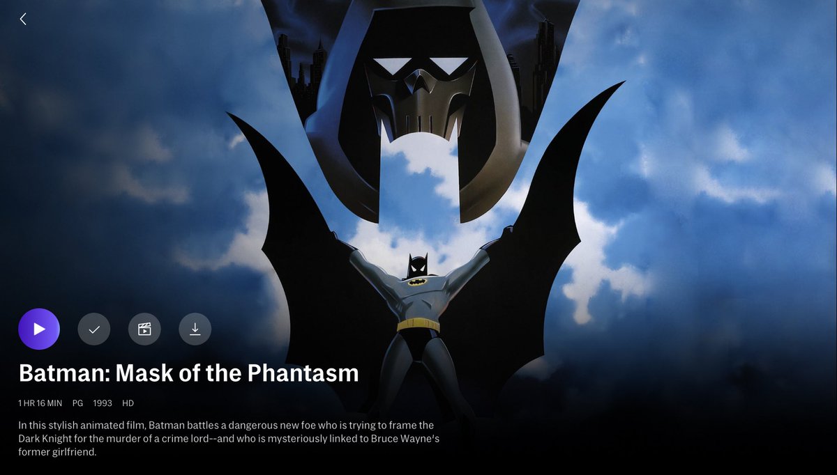 nerdist's tweet photo. PSA: Batman: Mask of the Phantasm is streaming on HBO Max https://t.co/Pn7OXmkgkS